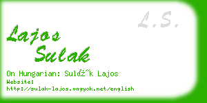 lajos sulak business card